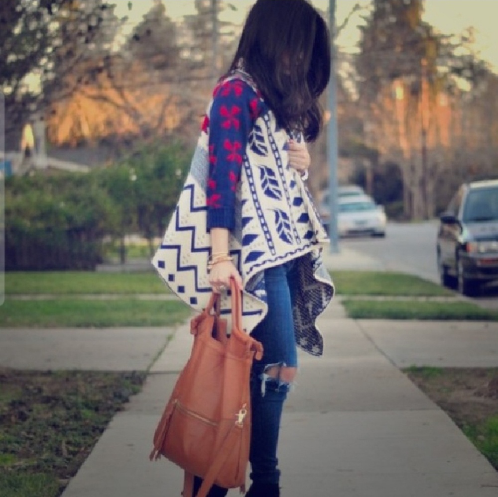 3/4 Sleeve High Low Boho Cardigan Sweater
